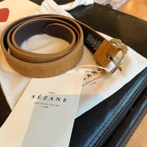 NWT Sezane Fine Artemis Belt Tan Size 85